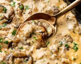 A picture of step 4 of Mashroom Sause Pasta.