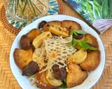 Hình bước làm 8 của món Phở Sắn Trộn Nấm Hầu Thủ Chay