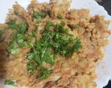 A picture of step 1 of Aloo dahi bara chat.