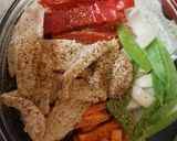 A picture of step 6 of My Roast Chicken and Veg Oven Bake in Virgin Olive oil.