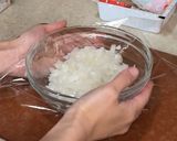 A picture of step 1 of Ponzu Japanese Tofu and Pork Hamburg  (with Daikon Sauce).
