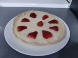 Tarta de crema pastelera con fresas