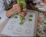 A picture of step 3 of French Christmas Tree Macrons.