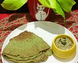 A picture of step 4 of Green Moong Dosa.