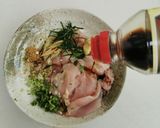 A picture of step 1 of Chicken Yakitori, crunchy lettuce wrap.