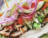 A picture of step 3 of Crispy Chicken & Salad Wraps.