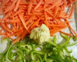 A picture of step 5 of Chowmien with French fries.