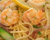 A picture of step 7 of Shrimp and Asparagus Lemon Flavored Pasta.