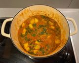 A picture of step 9 of Rishna's Kheema.