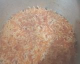 A picture of step 3 of Gajar rice.