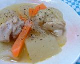 A picture of step 7 of Simmered Winter Melon and Chicken in Soup with Two Kinds of Dashi Stock.