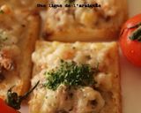 A picture of step 4 of Great with Wine! Anchovy-Shrimp Toast..