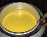 A picture of step 3 of Khaman dhoklo.