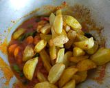 Foto langkah ke 4 dari resep Balado Udang Kentang Kacang panjang.