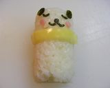 A picture of step 2 of Sleeping Barrel Bears Character Bento.