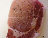 A picture of step 1 of Apple & Rosemary Sautéed Pork.