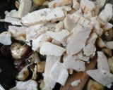 A picture of step 6 of My Garlic Chicken, Chorizo and Mushroom in a Brandy Cream Sauce.