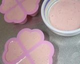 A picture of step 2 of Strawberry Heart No-Bake Cheesecake.