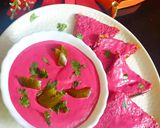 A picture of step 3 of Beetroot paneer dip/spread.