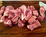 A picture of step 1 of Pork and Sweet Potatoes Stew.