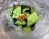 A picture of step 3 of Pounded and Rubbed Cucumbers.