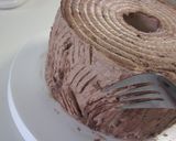 A picture of step 13 of Chocolate Chiffon Cake Bûche de Noël.