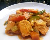 รูปขั้นตอนการทำที่ 4 ของ เทมเป้ผัดเปรี้ยวหวาน  Sweet and Sour Stir Fried Tempeh