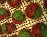 A picture of step 4 of " Livetorides " Holiday Velvet Cupcakes......