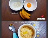 Hình bước làm 4 của món Cháo chuối trứng gà dầu olive