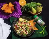 A picture of step 4 of Indian pear (Babugosha) salsa.