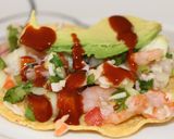 A picture of step 6 of Shrimp and Lobster Ceviche Tostadas.