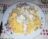 Foto del paso 5 de la receta: Nido de Fetuccini a la crema y Pollo