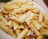 Pas rețetă Penne cu sos și bacon 5 fotografie