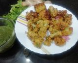 A picture of step 7 of Kurkuri cauliflower fritters.