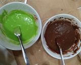 Foto langkah ke 5 dari resep Lapis kukus coklat pandan.