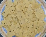 A picture of step 1 of Chaat (Papad Chat).