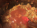 Tacos de pollo, huevo, jamón, muzzarella y panceta