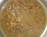 A picture of step 3 of Dal Makhani with Naan.