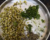 A picture of step 2 of Mint Moong bean sprouts Salad.