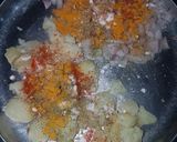 A picture of step 2 of Aalu ka bhrwa krela.