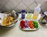 Foto del paso 2 de la receta Ensalada de patata frita y hortalizas Veggie