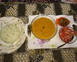 A picture of step 11 of Daal Chawal platter.