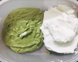Hình bước làm 2 của món Kem dừa matcha