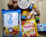Foto langkah ke 1 dari resep Bolu Spon Cuci Piring (Edible Dishwasher Sponge).