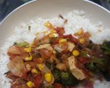 A picture of step 3 of Spanish/Mexican Pulao.