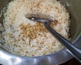 A picture of step 3 of Gur wale chawal.