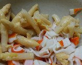 Foto del paso 1 de la receta: Volovanes rellenos de surimi y espárragos