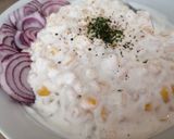 Rántott sertéskaraj, steak burgonya, sajtgolyó és kukoricasaláta recept fázis 4 fotója