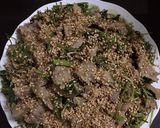 Hình bước làm 8 của món Thịt bò giả mèo xào lá má