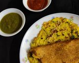A picture of step 4 of Paneer chilla.